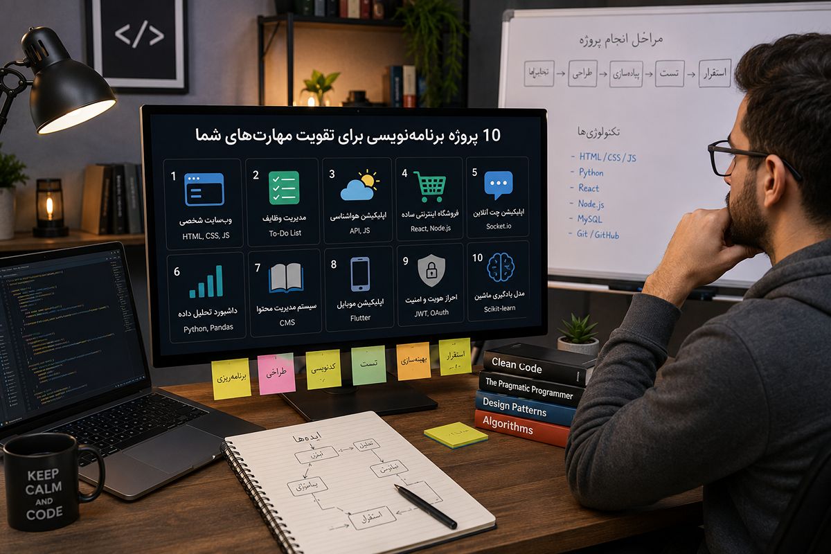 10 پروژه برنامه‌نویسی برای تقویت مهارت‌های شما