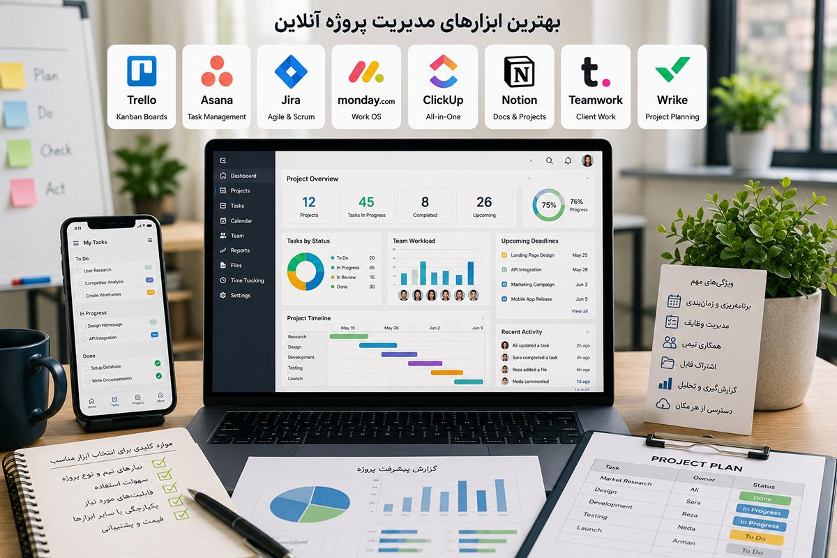 ابزارهای مدیریت پروژه آنلاین